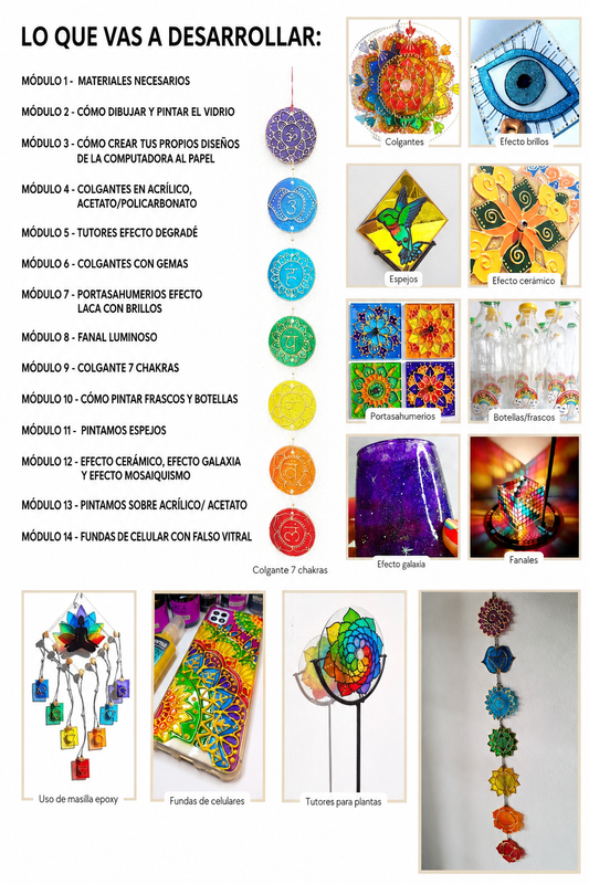CURSO ONLINE PINTURA VITRAL